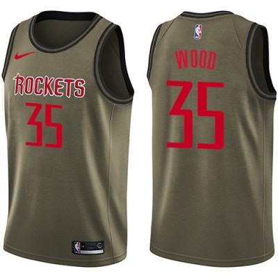 Nike Houston Rockets #35 Christian Wood Green Salute to Service Youth NBA Swingman Jersey
